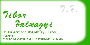 tibor halmagyi business card